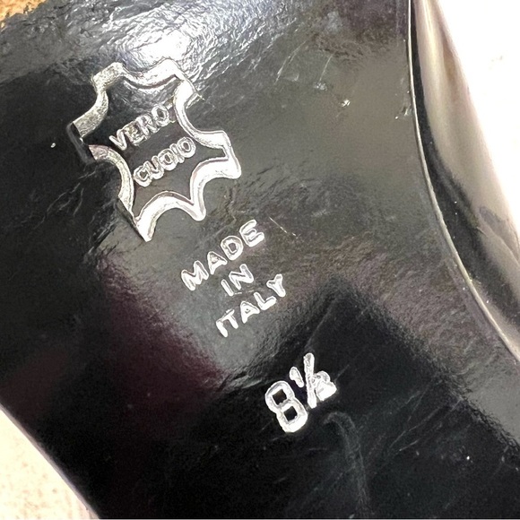 Vintage 80’ LUC BERJEN Italy Women Mary Jane pumps coquette ankle straps 8.5M - Picture 9 of 9